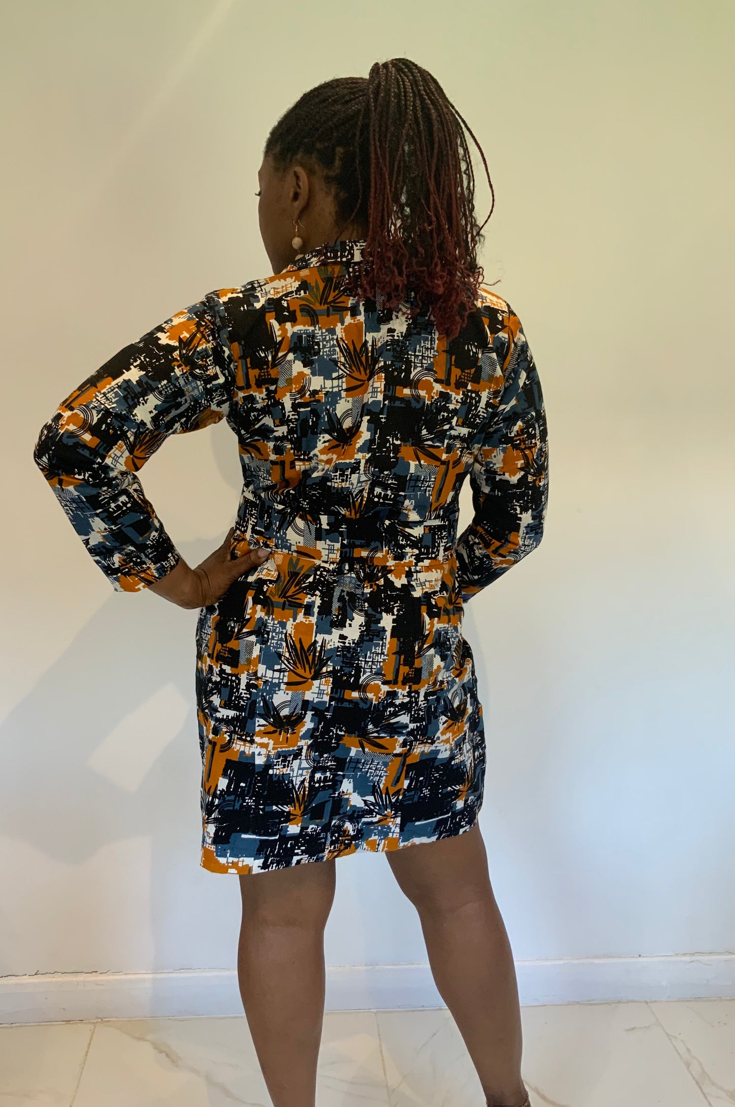 AFRICAN PRINT AMALI BLAZER DRESS