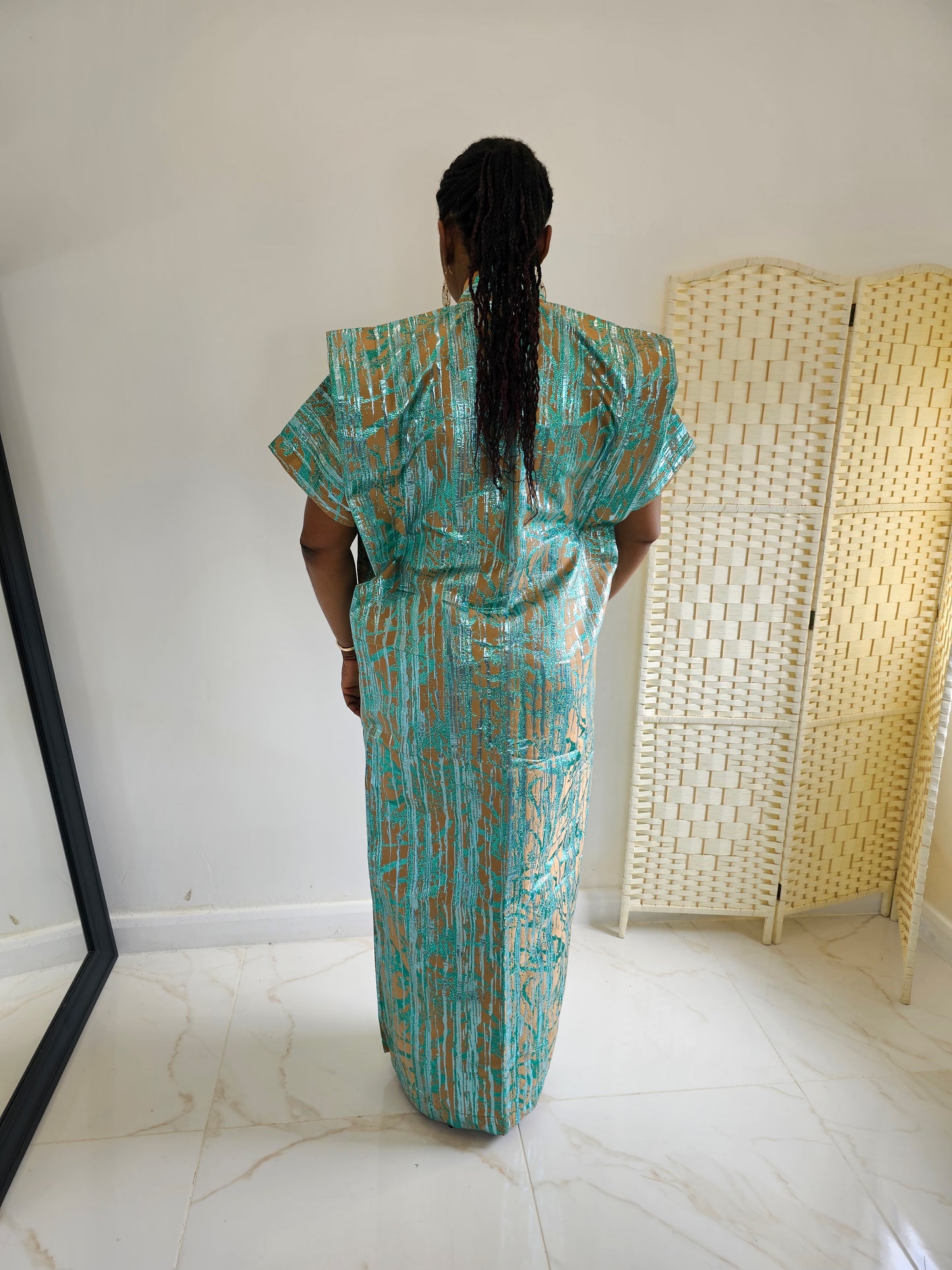 ADAEZE BOUBOU MAXI DRESS WITH HEADPIECE