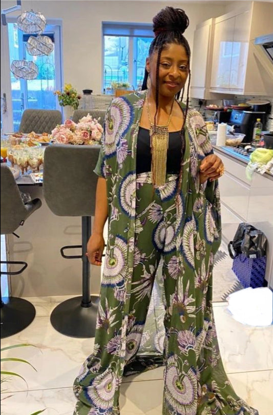 SERENA TROUSER AND KIMONO SET