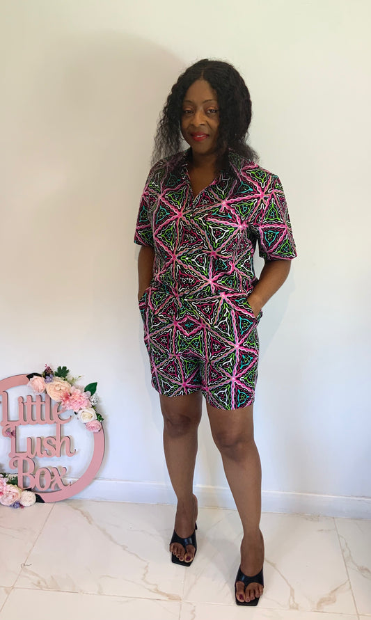 AFRICAN PRINT DAEZE SHIRT AND SHORT SET