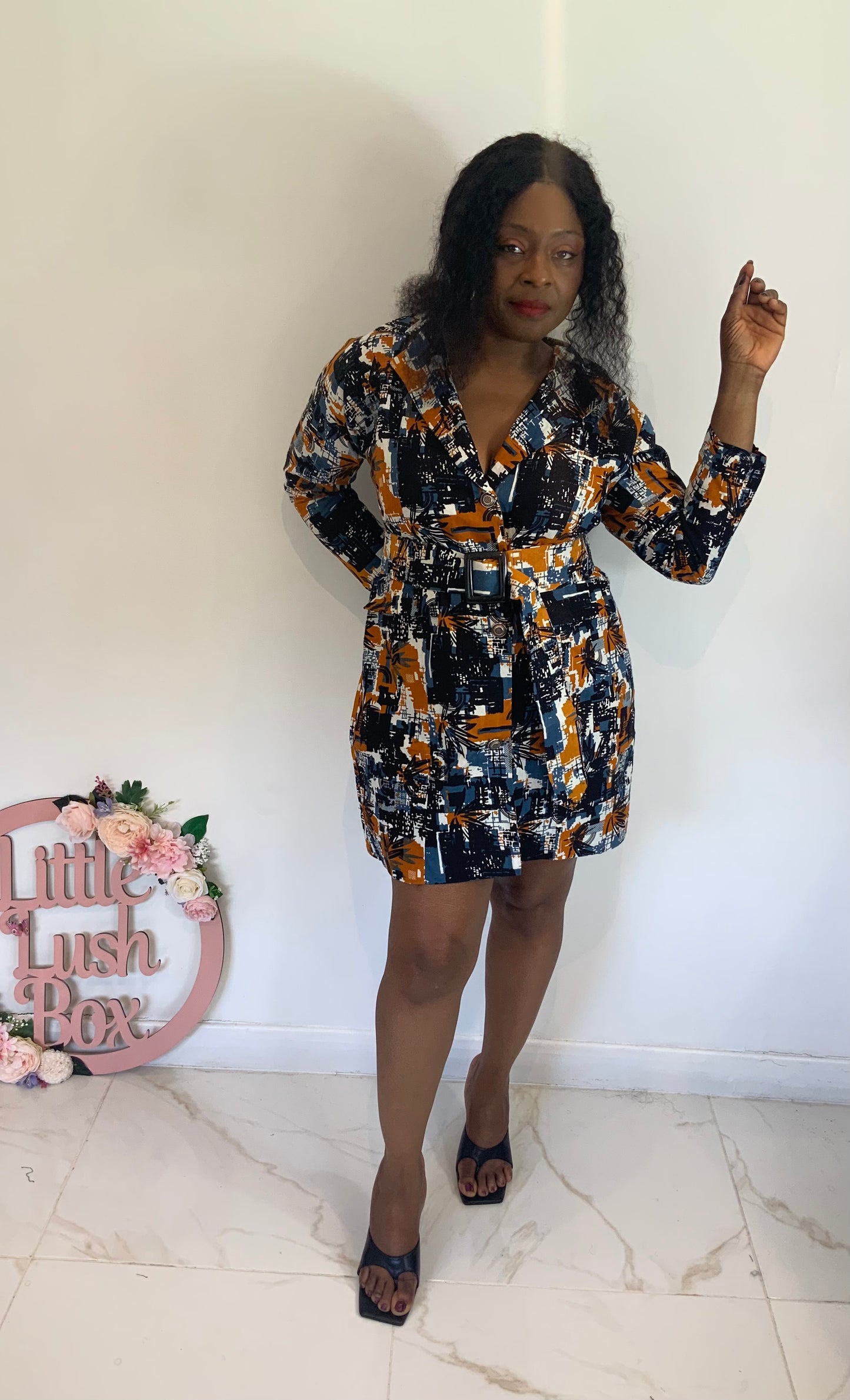 AFRICAN PRINT AMALI BLAZER DRESS