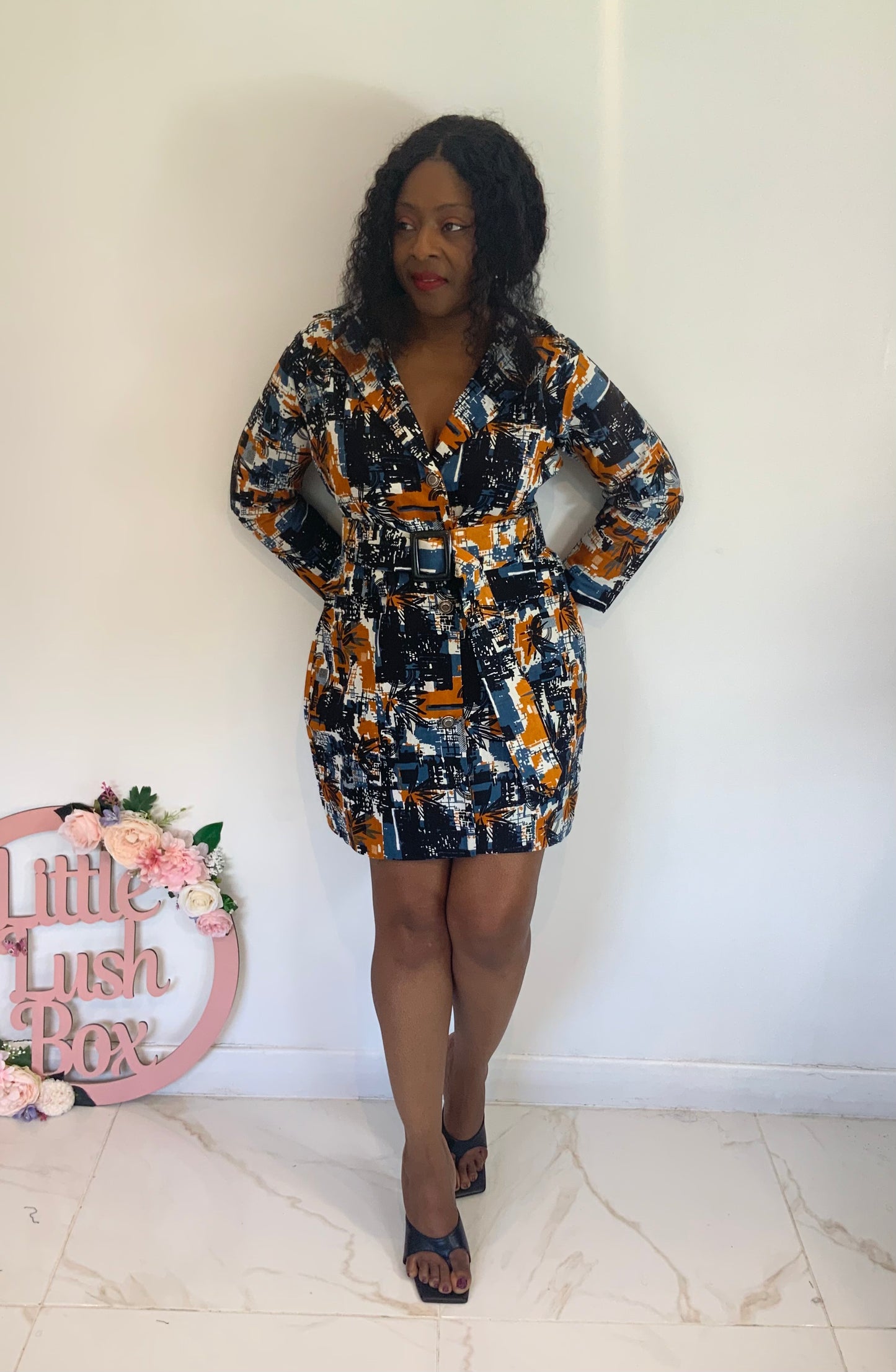 AFRICAN PRINT AMALI BLAZER DRESS