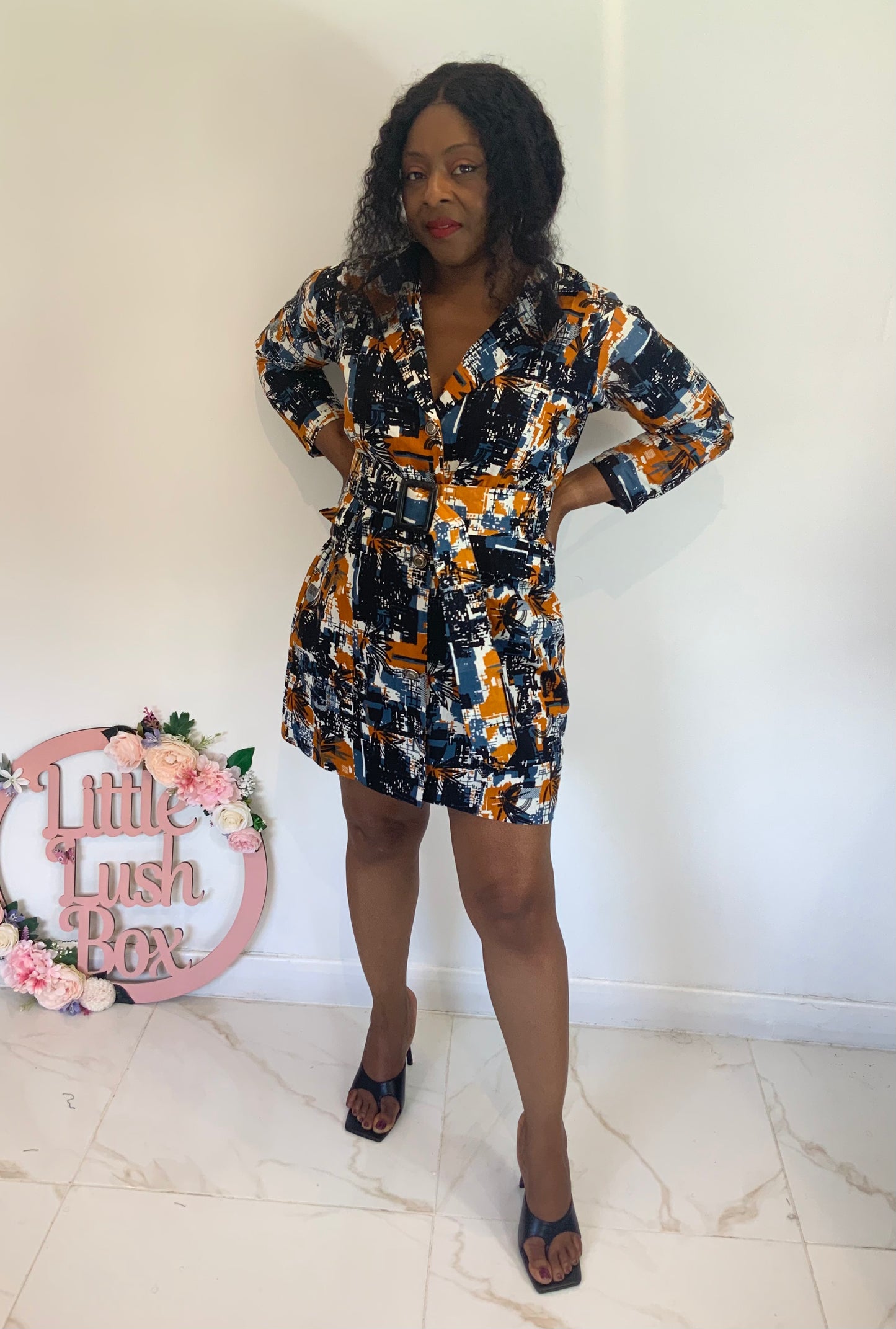AFRICAN PRINT AMALI BLAZER DRESS