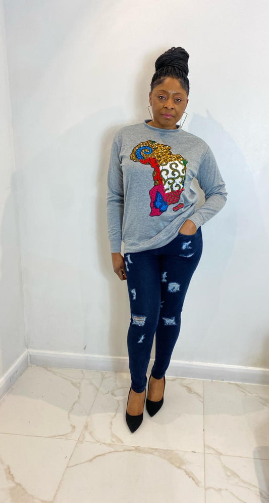 AFRICAN MAP JUMPER