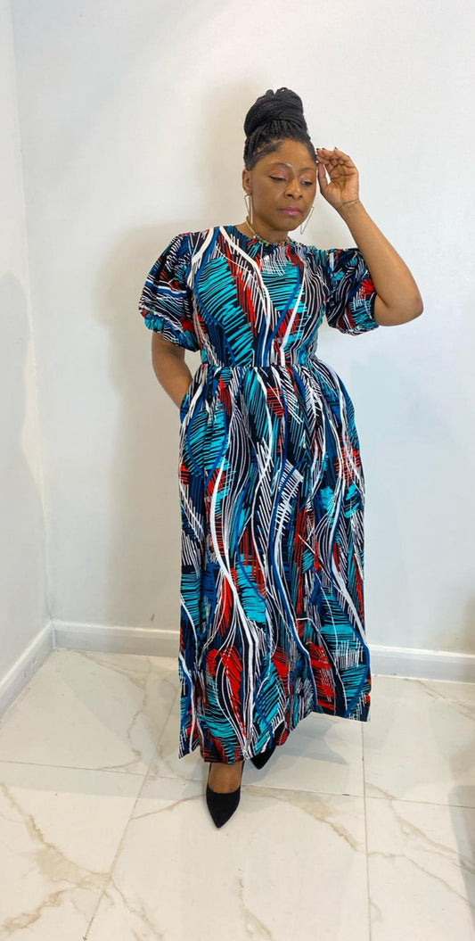 AFRICAN PRINT AFOMA MAXI DRESS