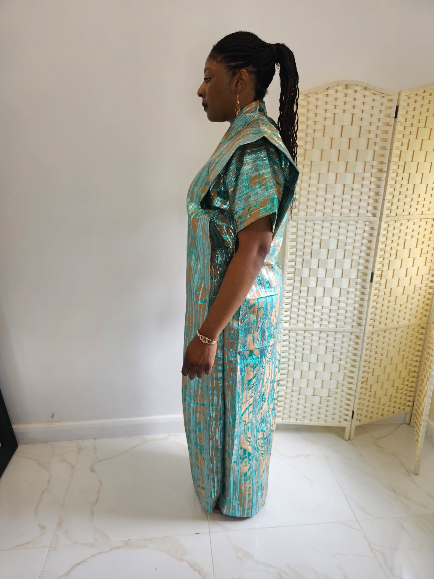 ADAEZE BOUBOU MAXI DRESS WITH HEADPIECE