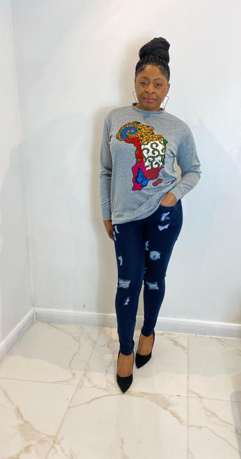 AFRICAN MAP JUMPER