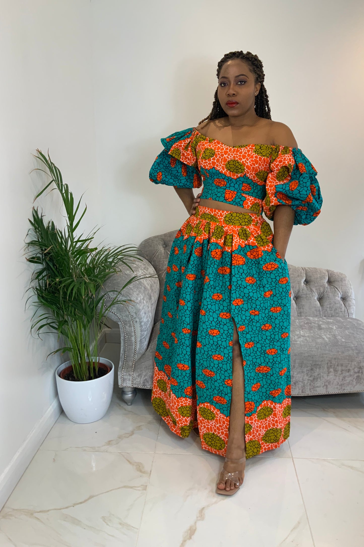 YINKA CROP TOP & MAXI SKIRT SET