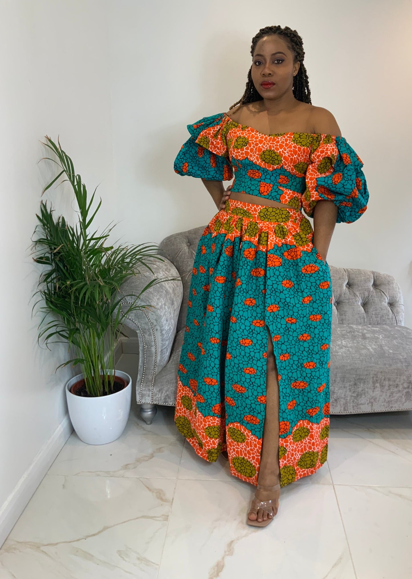 YINKA CROP TOP & MAXI SKIRT SET