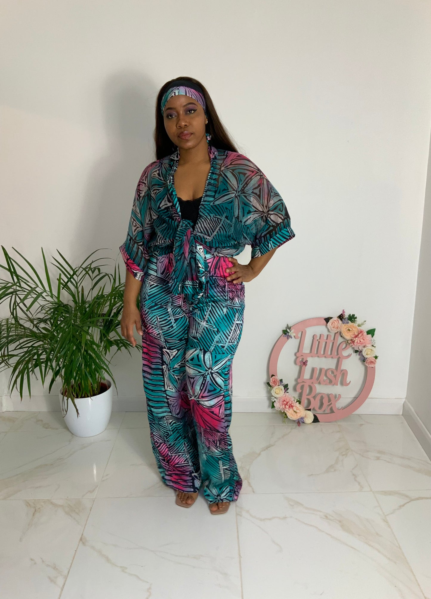 ASWER TROUSER AND KIMONO SET