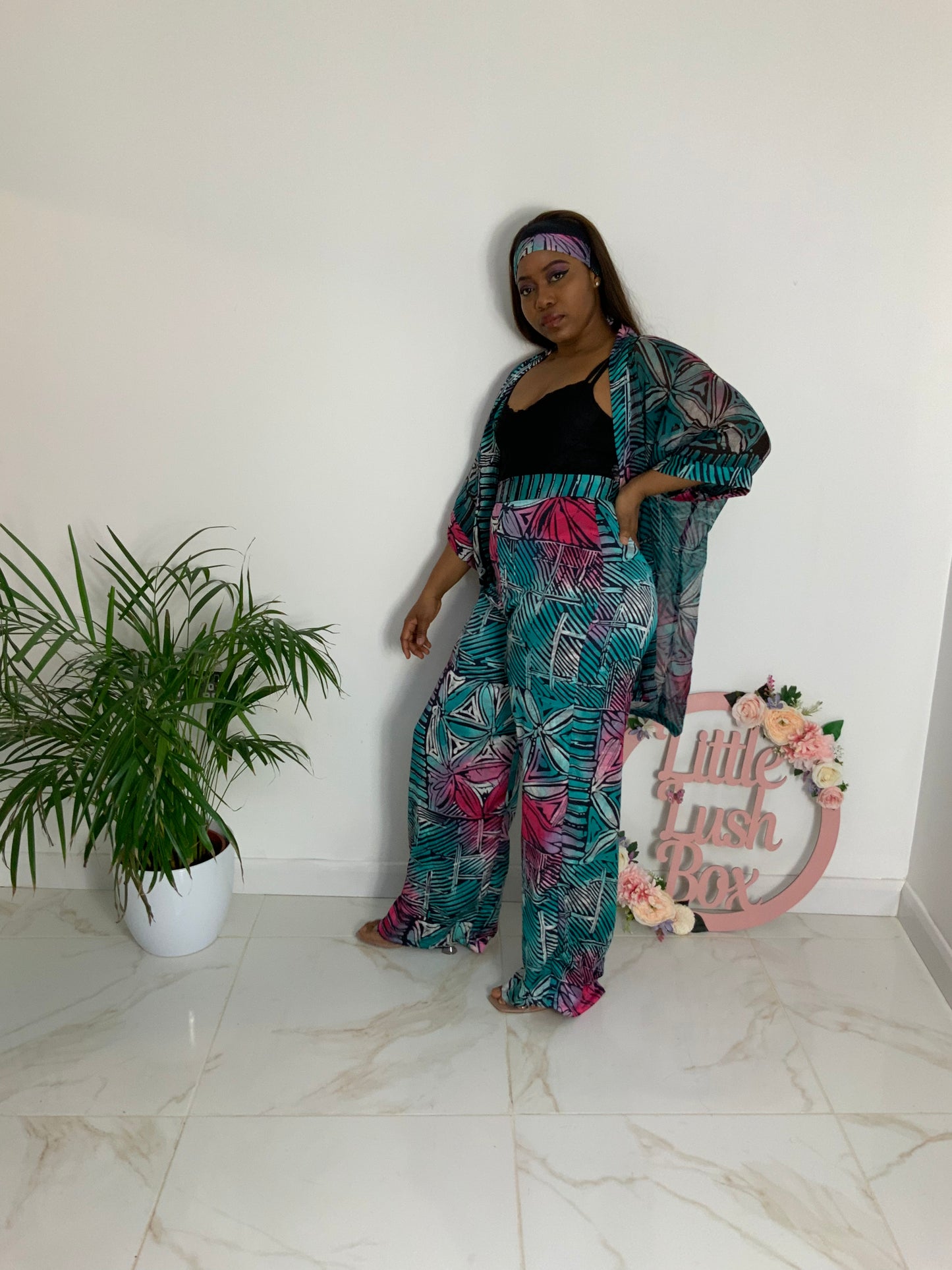 ASWER TROUSER AND KIMONO SET