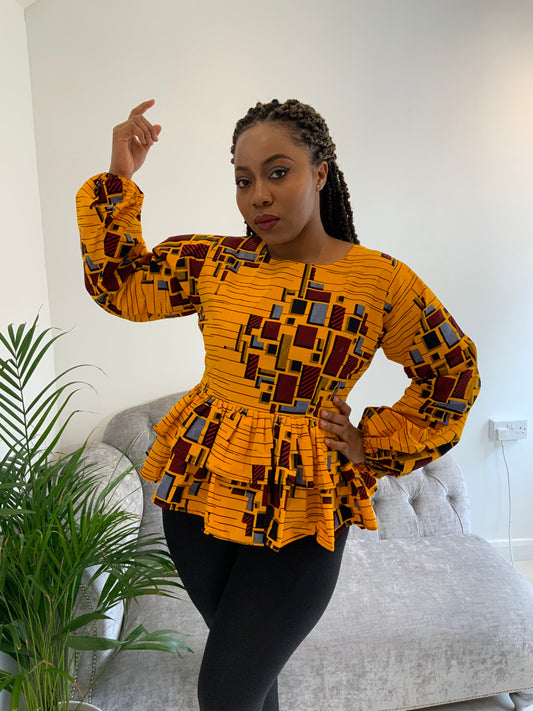 CHISOM PEPLUM TOP