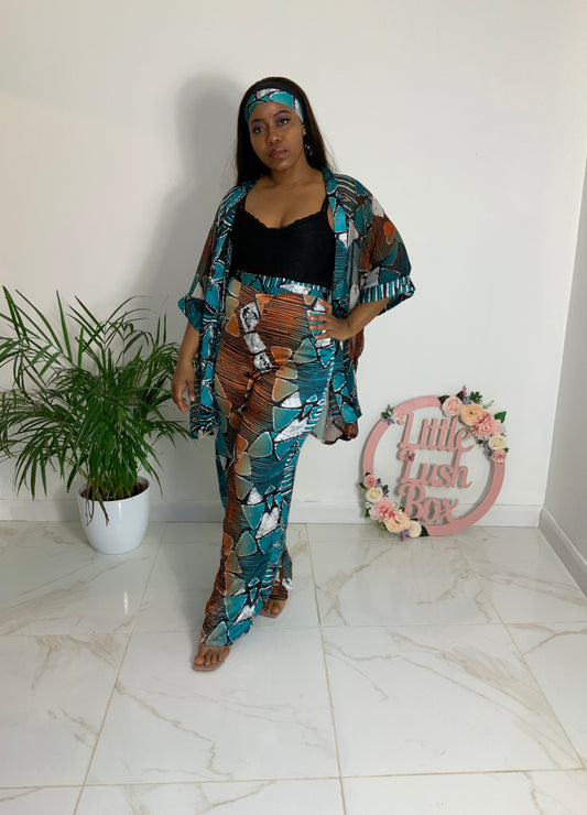 ASYER TROUSER AND KIMONO SET
