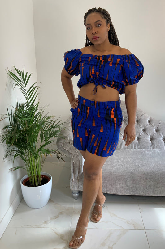 CHINNY CROP TOP AND SHORT SET