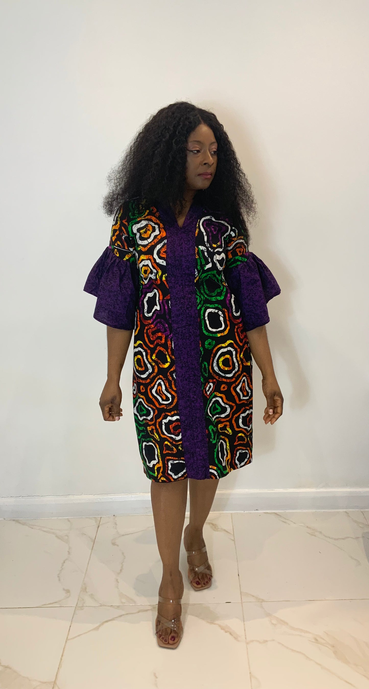 AFRICAN PRINT SHERI DRESS