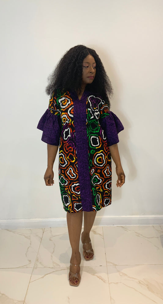 AFRICAN PRINT SHERI DRESS