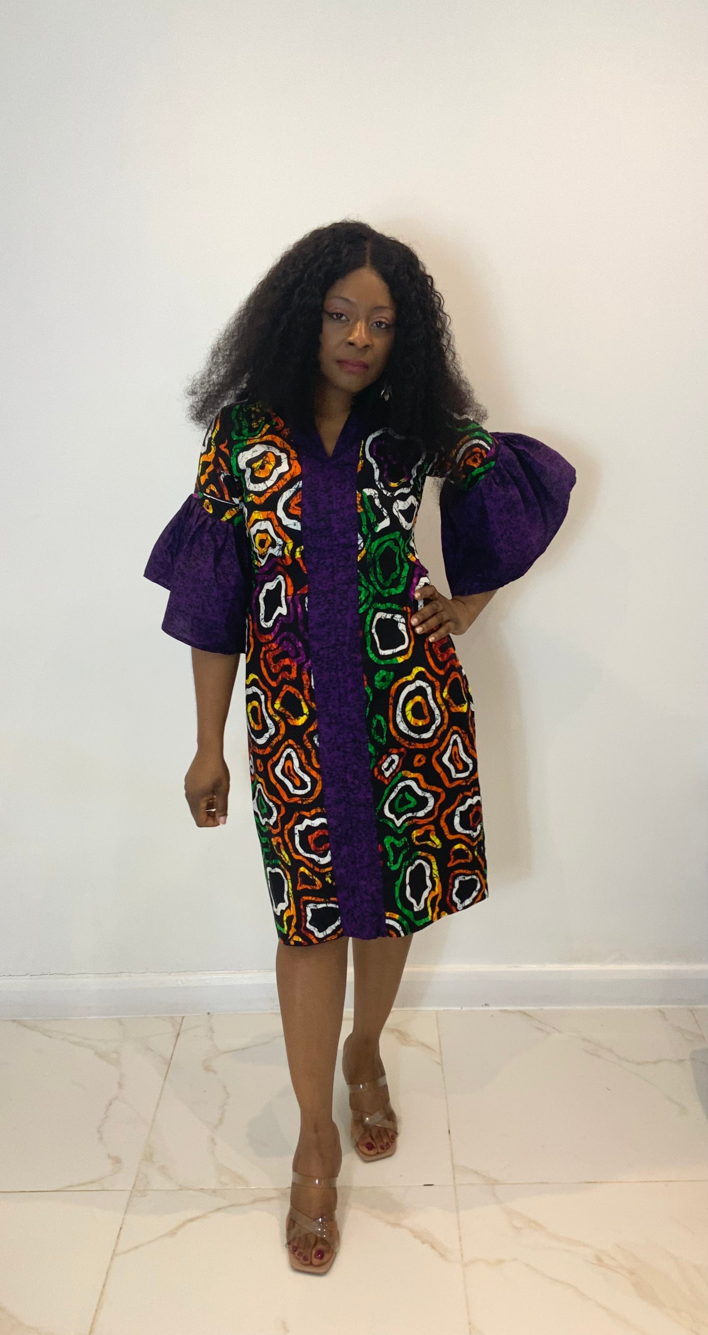 AFRICAN PRINT SHERI DRESS