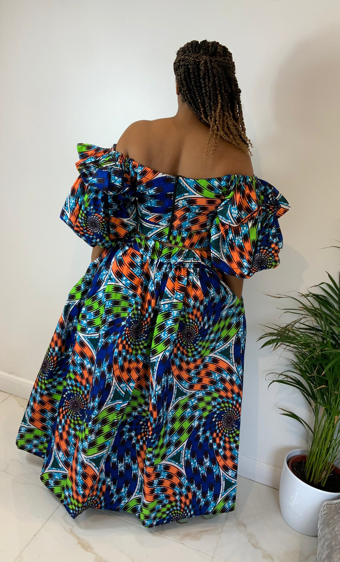 NMA CROP TOP AND MAXI SKIRT SET