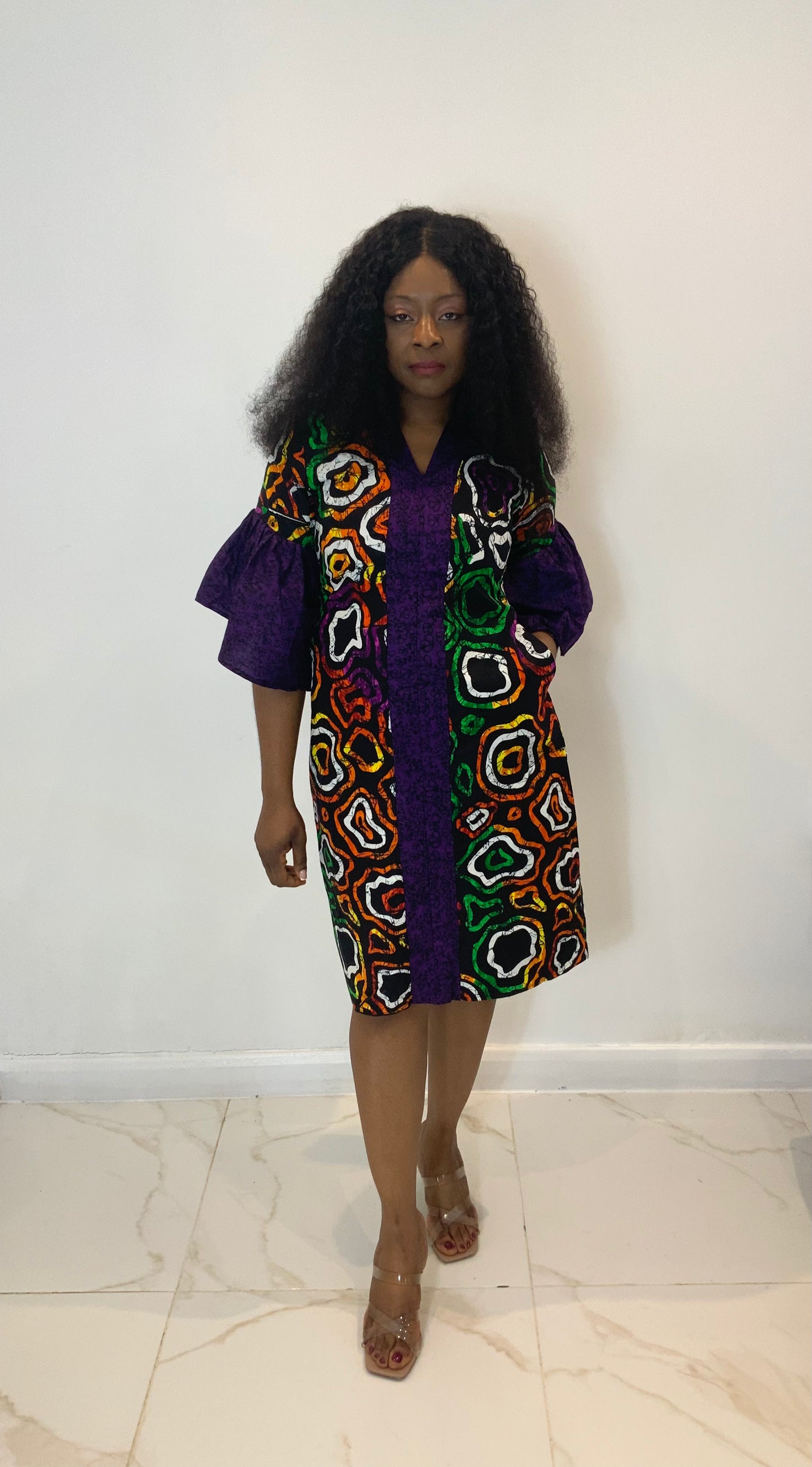 AFRICAN PRINT SHERI DRESS