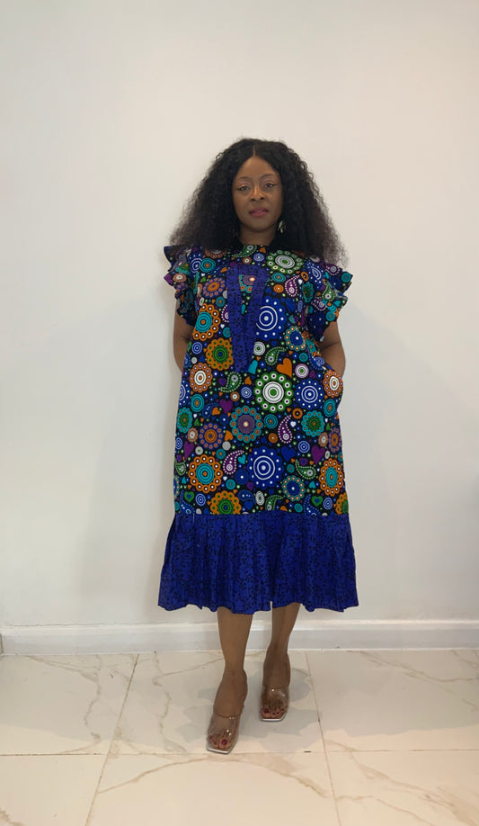 AFRICAN PRINT LARA DRESS