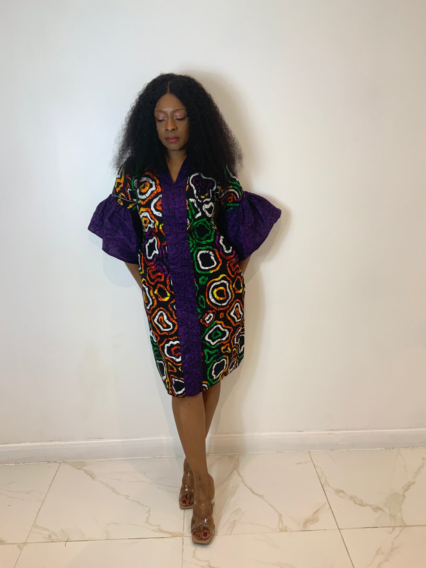 AFRICAN PRINT SHERI DRESS