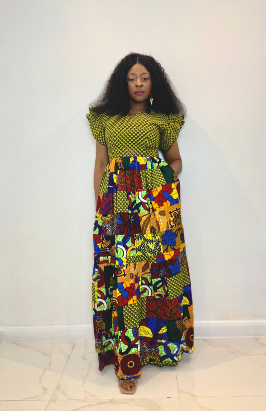 AFRICAN PRINT CHIOMA MAXI DRESS