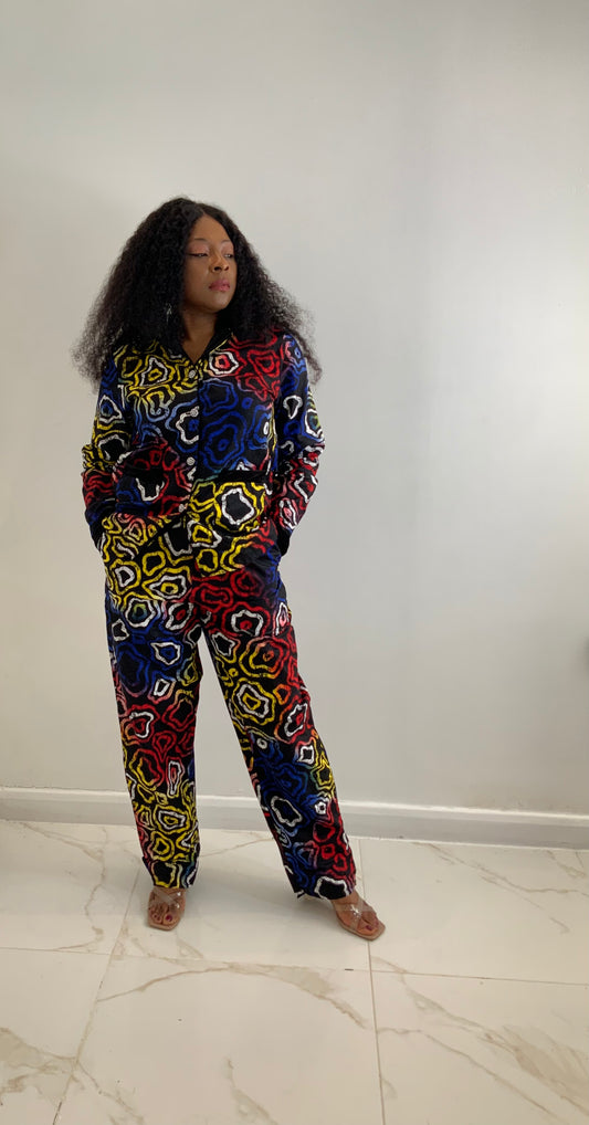 AFRICAN PRINT BENITA JACKET AND TROUSER SET